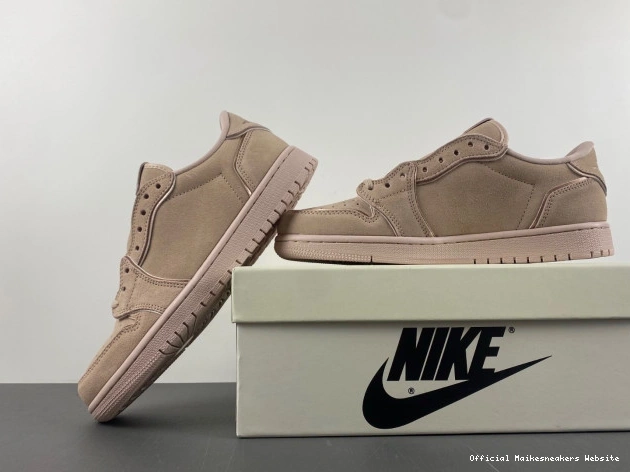 Official Maikesneakers Beige Particle Jordan AO1935-204 Low Retro 1 NS 0731